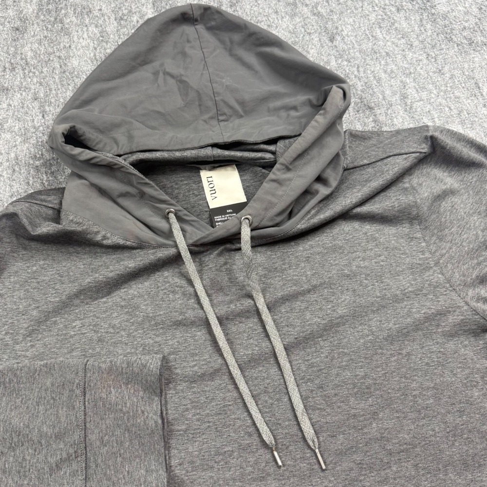 Vuori Sunday Element Hoodie Mens XXL Gray Performance Pullover Sweatshirt